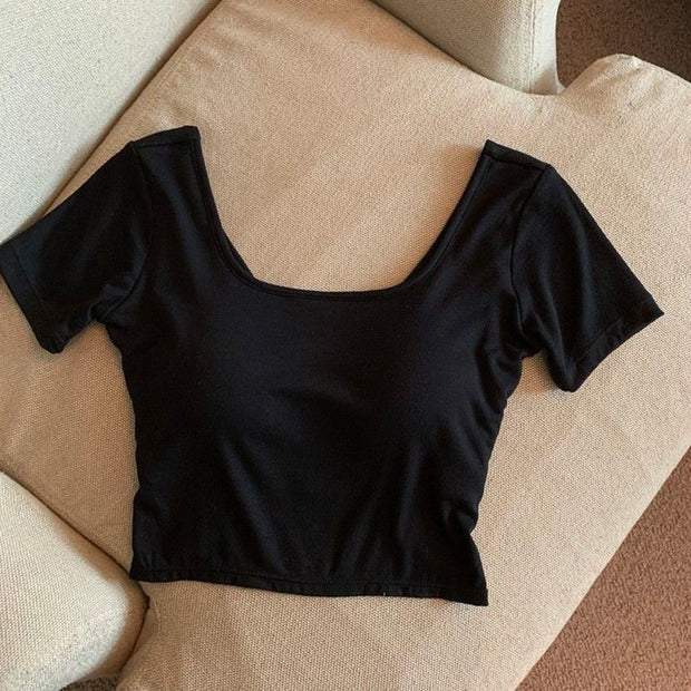 Cotton Square Neck T-Shirt for Women Online