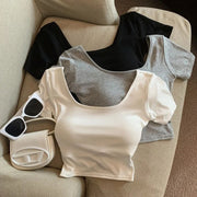 Cotton Square Neck T-Shirt for Women Online