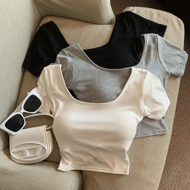 Cotton Square Neck T-Shirt for Women Online