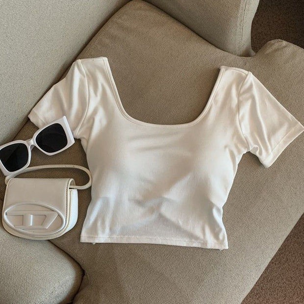 Cotton Square Neck T-Shirt for Women Online
