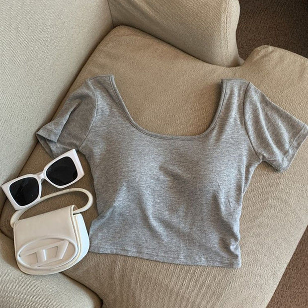 Cotton Square Neck T-Shirt for Women Online