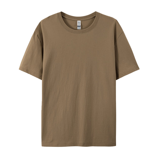 100% Cotton Solid T-shirts Summer Casual for Men