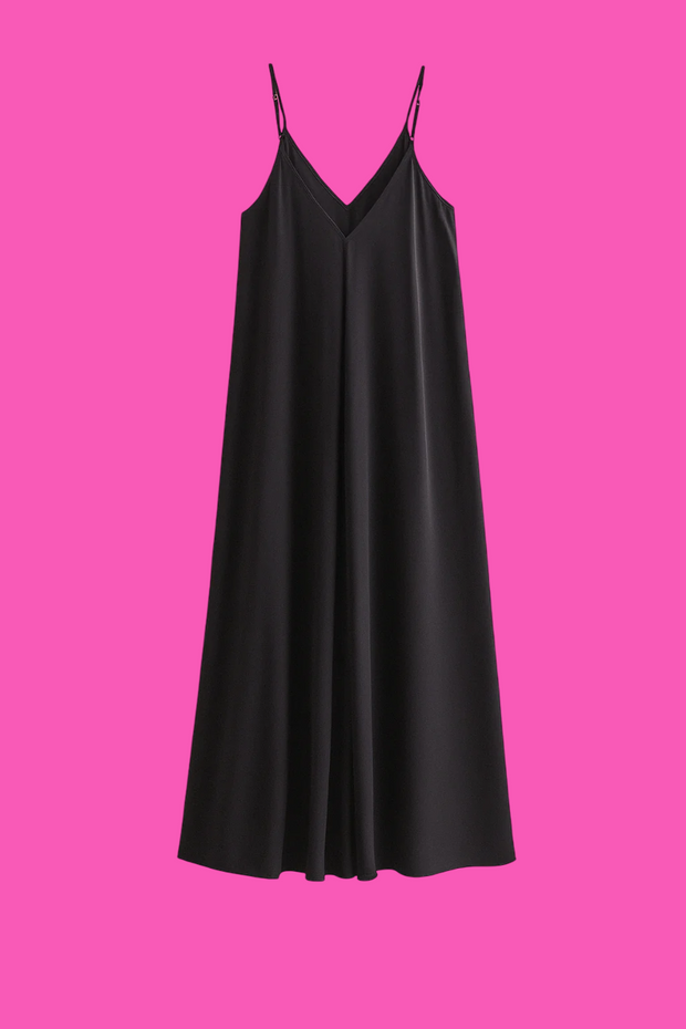 Black Slip Long Dress