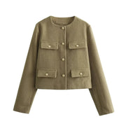 MUJER Tweed Cropped Jacket