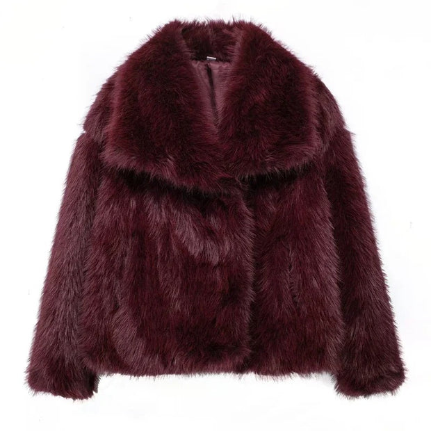 Woman Autumn Winter Faux Coat