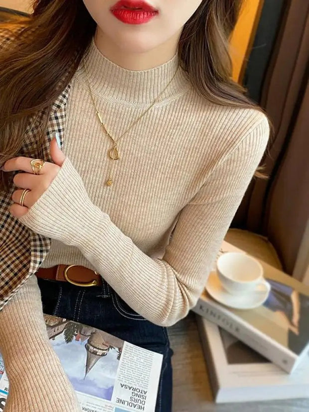 Autumn Winter Mock Neck