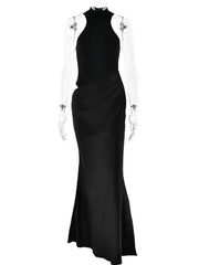 JULISSA MO Satin Sexy Hollow Mini Dress