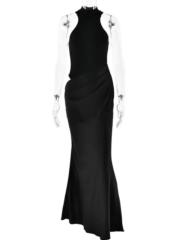 JULISSA MO Satin Sexy Hollow Mini Dress