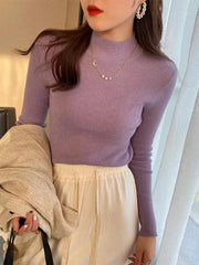 Autumn Winter Mock Neck