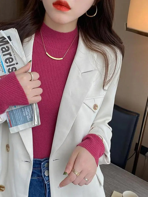 Autumn Winter Mock Neck