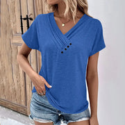 Fashion Women T Shirt Solid Color