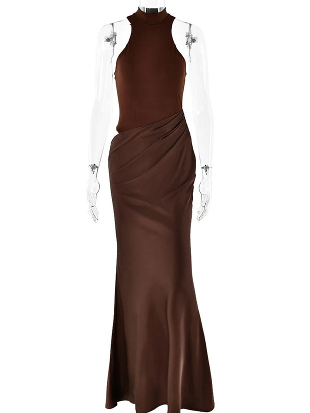 JULISSA MO Satin Sexy Hollow Mini Dress