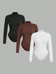 women's high neck long sleeve leggings