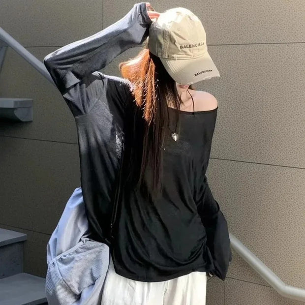 Sexy Sheer Baggy T-shirt for Women