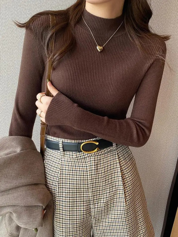 Autumn Winter Mock Neck