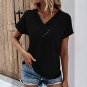 Fashion Women T Shirt Solid Color