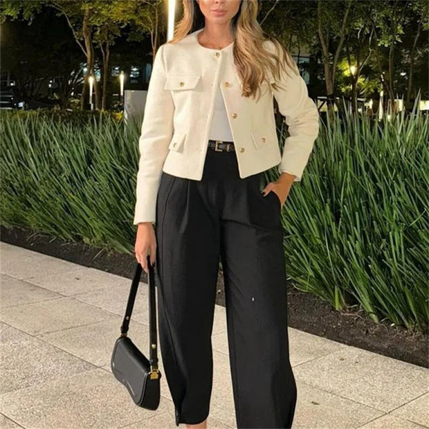 MUJER Tweed Cropped Jacket