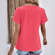 Fashion Women T Shirt Solid Color