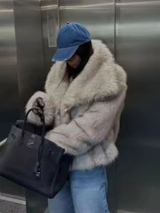 Woman Autumn Winter Faux Coat