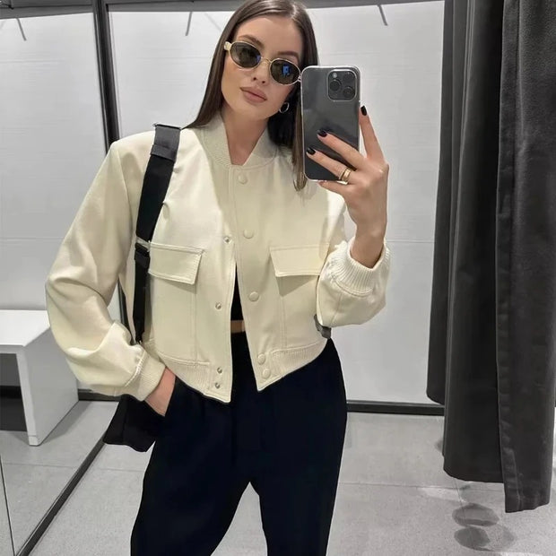 1PCS Woman Bomber Jacket