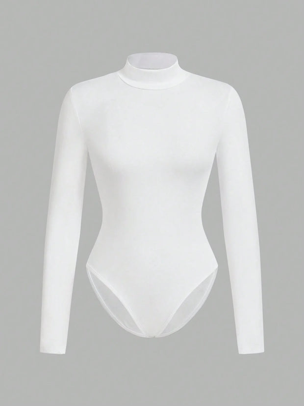 women's high neck long sleeve leggings