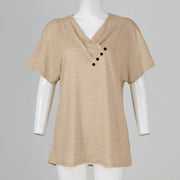 Fashion Women T Shirt Solid Color