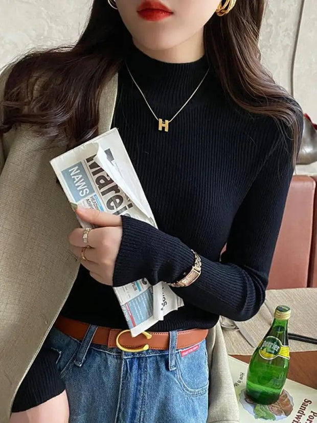Autumn Winter Mock Neck