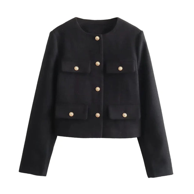 MUJER Tweed Cropped Jacket for Women Online