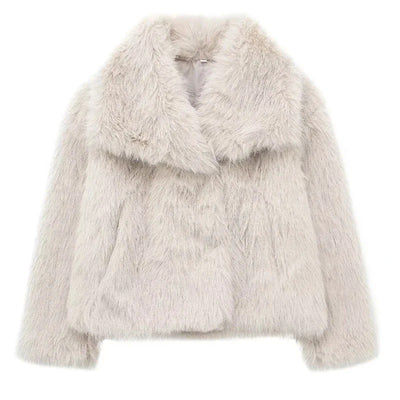 Woman Autumn Winter Faux Coat