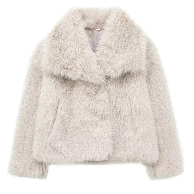 Woman Autumn Winter Faux Coat
