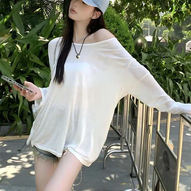 Sexy Sheer Baggy T-shirt for Women