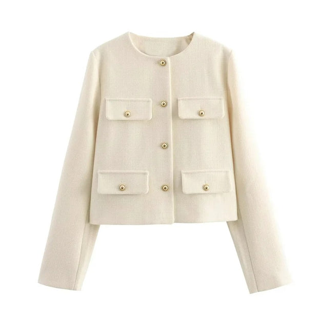 MUJER Tweed Cropped Jacket