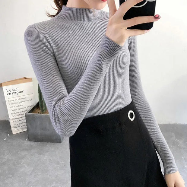 Autumn Winter Mock Neck