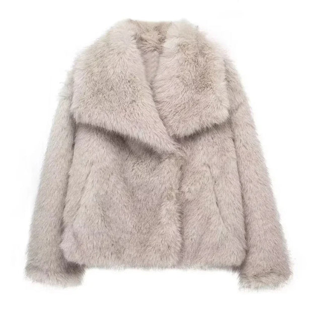 Woman Autumn Winter Faux Coat