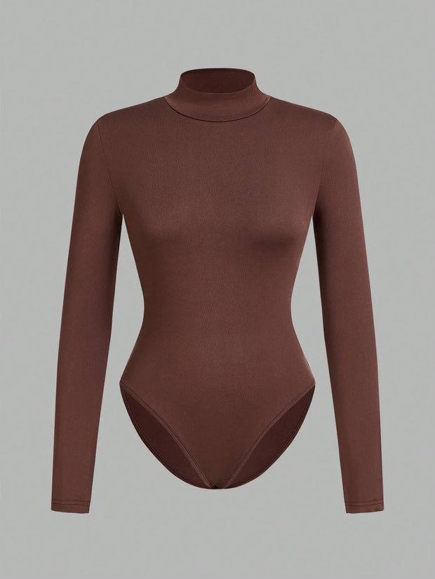 women's high neck long sleeve leggings