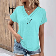 Fashion Women T Shirt Solid Color