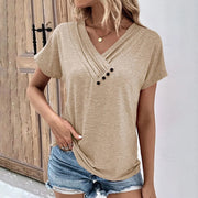Fashion Women T Shirt Solid Color