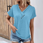 Fashion Women T Shirt Solid Color