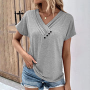 Fashion Women T Shirt Solid Color