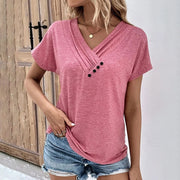 Fashion Women T Shirt Solid Color